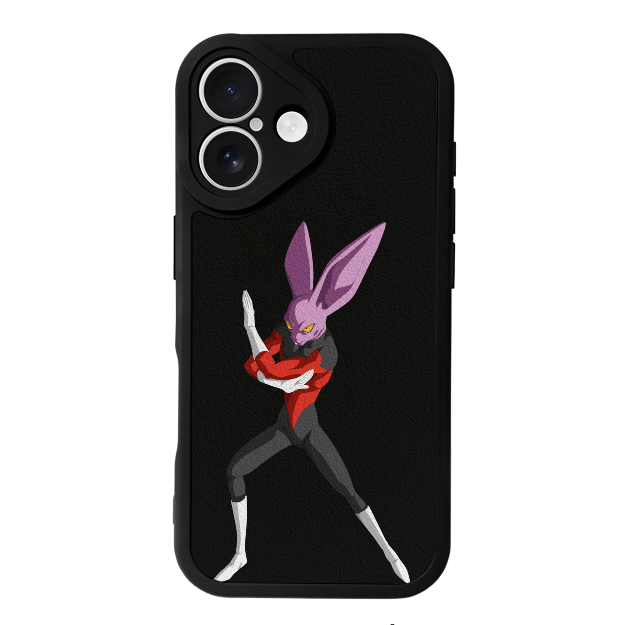 （画像用） ドラゴンボール ビルス 破壊神ビルス DRAGON BALL Beerus Birusu 【iPhone 16シリーズ対応】シリコンスマホケース（レザー調） 材質：シリコン
